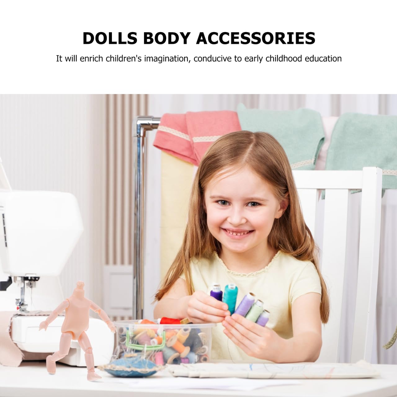 Healifty 6Pcs Movable Jointed Doll Bodies 4.72In DIY Doll Accessories for Creative Making and Craft Projects