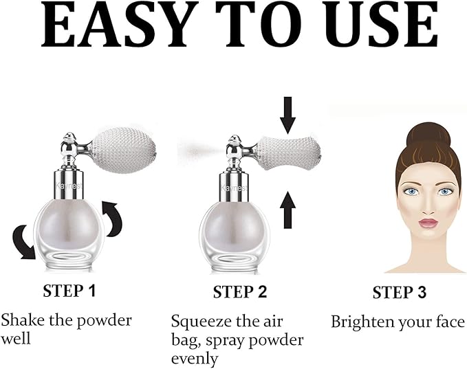 Metallic Silver Highlighter Spray, Loose Shimmer Powder High Gloss Makeup Mist for Body, Face, Hair, Long Lasting Glitter Hairspray for Festive Party, Stage Shows, Nightclubs, Bar
