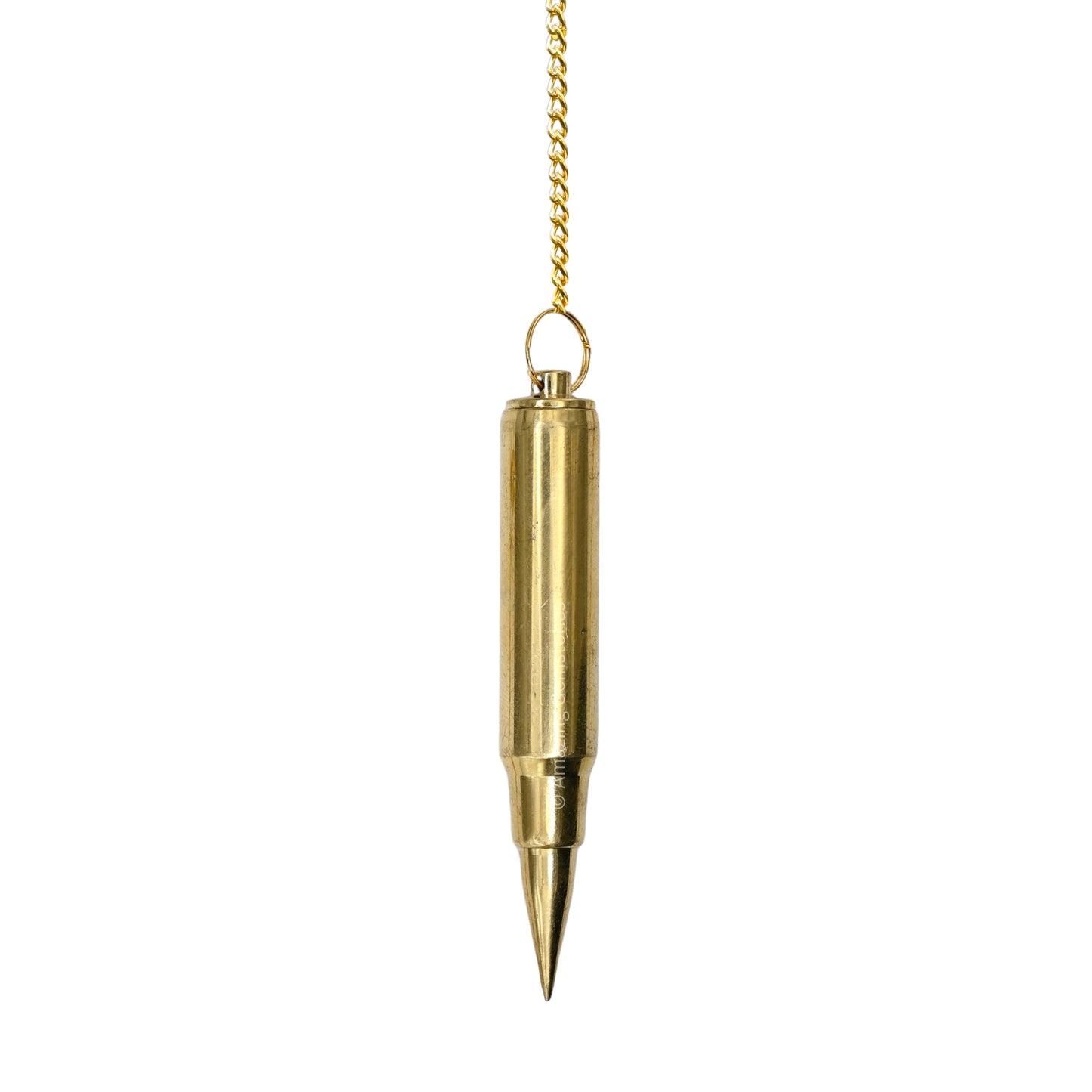 Amazing Gemstone Healing Metal Pendulums for Divination, Gold 3 Piece Bullet Point Steel Copper Pendulum High Energy Pendulo de Bronce Pendulos de Mesa MP53