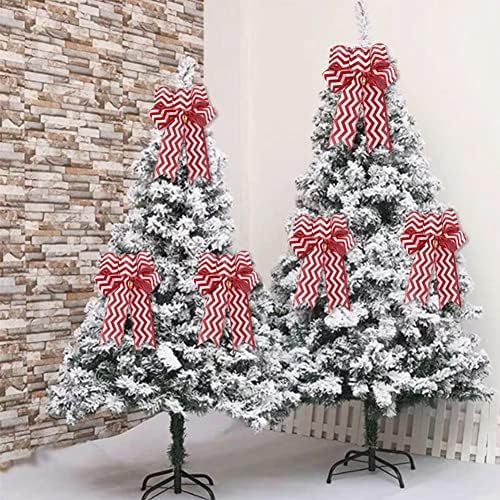Ochine Christmas Tree Topper Hat Holiday Decoration Classic Black and White Checkered Derby Top Hat with Large Bow Decor Collapsible Xmas Hat Party Supplies Ornaments Home Decorations