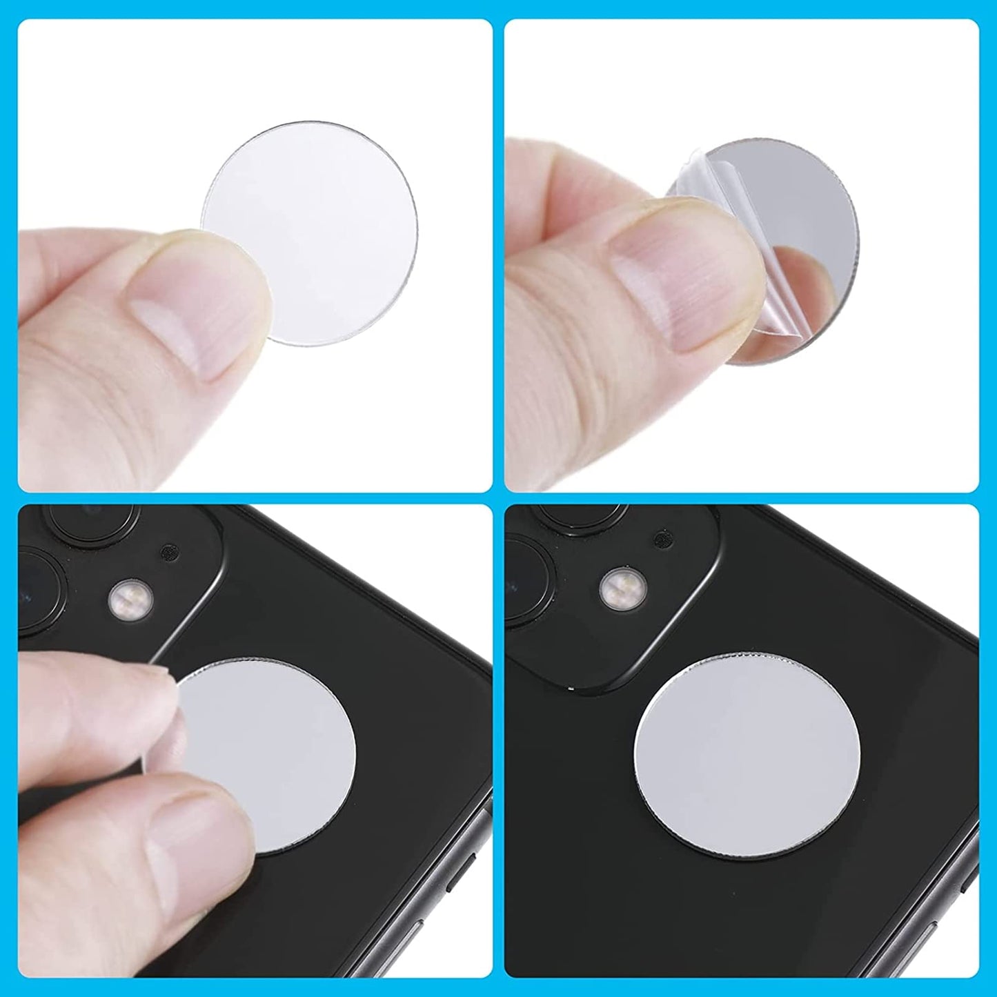 Jetec 40 Pieces Mini Size Round Mirror Small Round Mirror Adhesive Tiles Home Decoration for Crafts and DIY Projects Supplies(4 Inch, 5 Inch, 6 Inch)