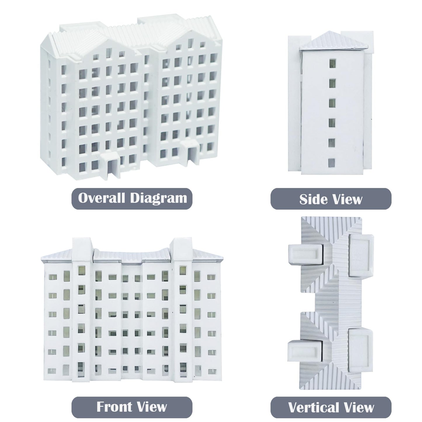 Attuslla Building Material Model Building Model for Home Decor Sand Tray Miniatures Garden Statue Model Mini Garden Decor Sand Table Model Building Kit Sand Table Decor (6 PCS 1:500), CX-03061