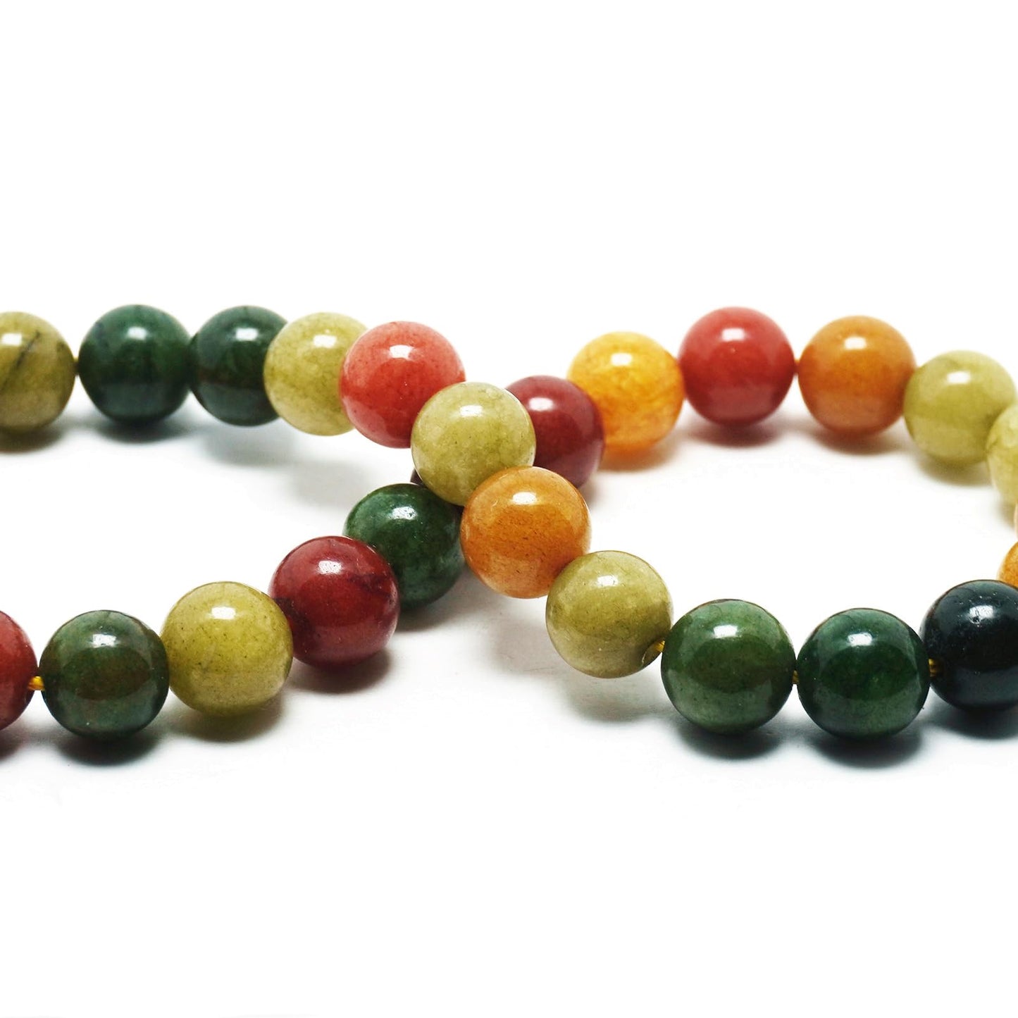 DIQIO Jade Stone Beads for Jewelry Making - 6mm Gemstone Round Loose Beads for Bracelets(58-60pcs, Alashan Stone Jade)
