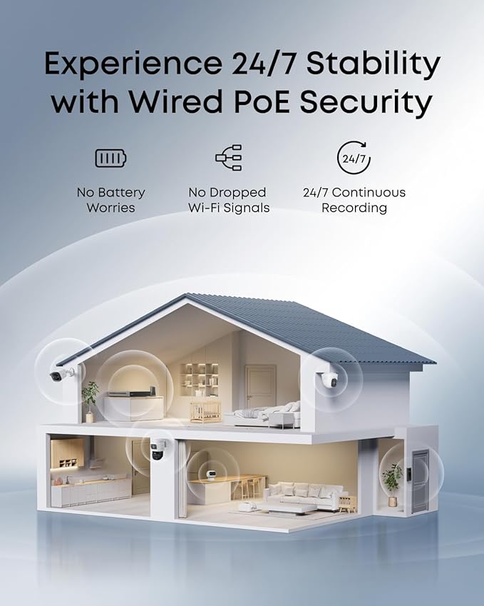 eufy 4K NVR Security Camera System S4 Max, 4TB HDD,Power Over Ethernet, Wired, 24/7 Recording, Triple Lens Bullet-PTZ Cam, 360° PTZ, Up to 16CH, Cross-Cam Tracking, 8× Auto Zoom, Smart Video Search
