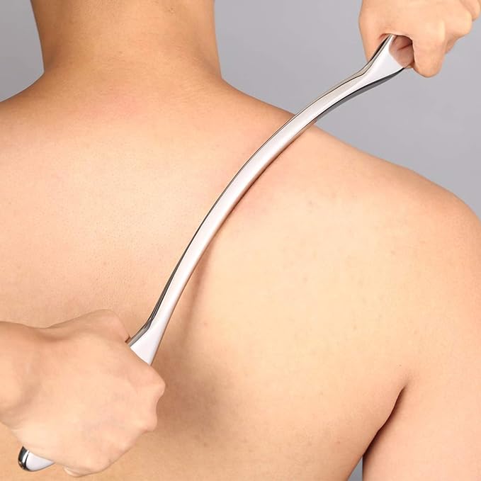 STICKON Stainless Steel Gua Sha Scraping Massage Tool Set IASTM Tools Great Soft Tissue Mobilization Tool (Q Shape)