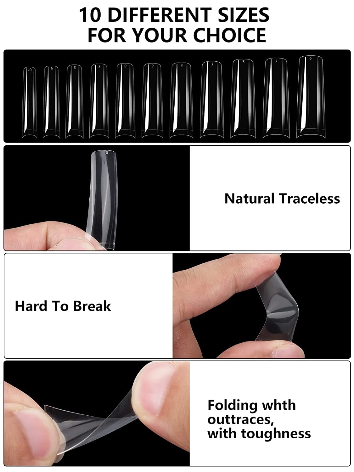 Yokilly Nail Brush Set, 6 PCS Acrylic Nail Art Brush Nail Polish Brush 4PCS Crystal Dappen Dish for Acrylic Nails & 550 PCS Clear Coffin Nail Tips for Professional Acrylic Nails