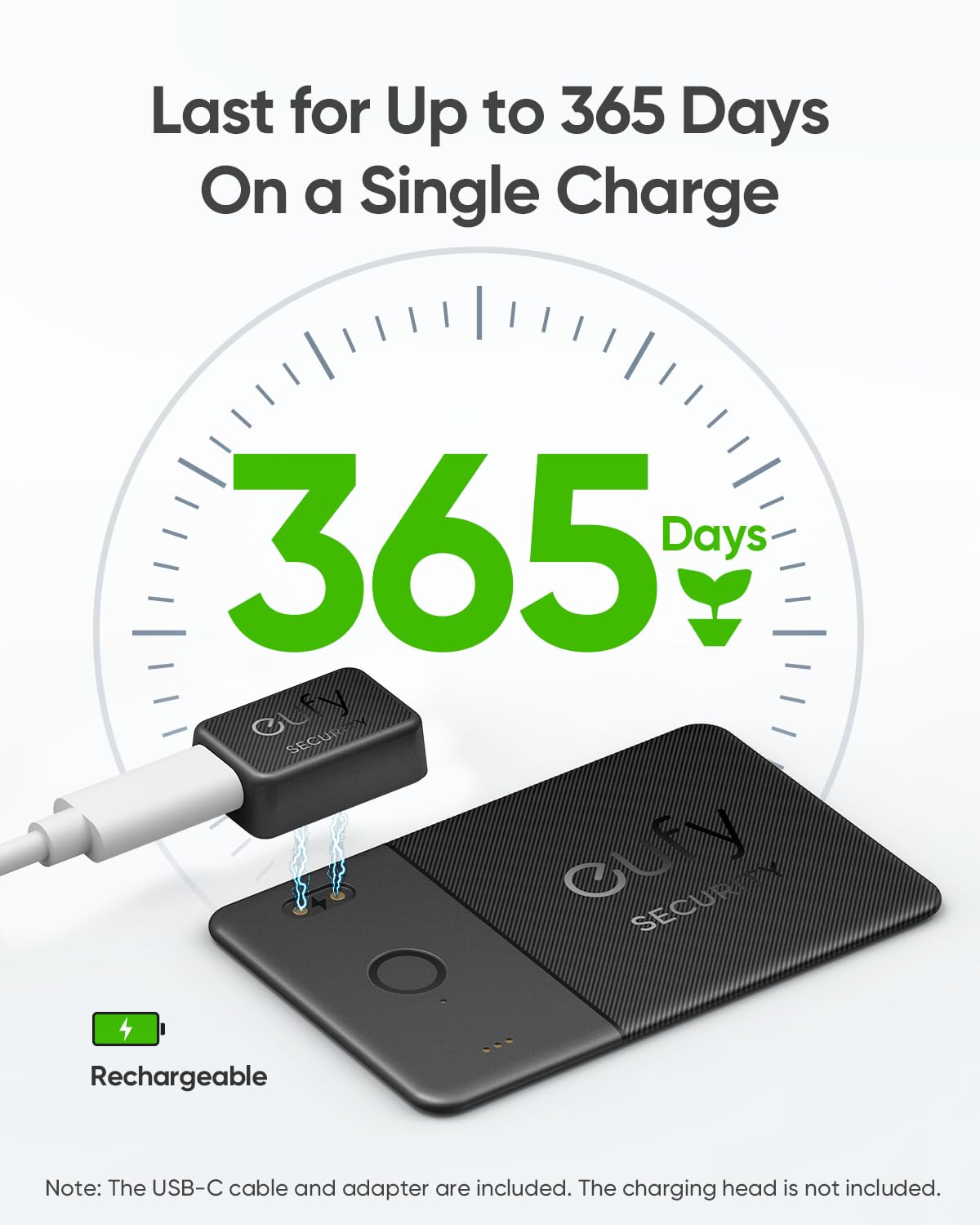eufy Security SmartTrack Card E30 (Black, 1-Pack), Rechargeable, Works with Apple Find My (iOS Only), Bluetooth Tracker, Perfect for Wallet, Passport, and Laptop, Water Resistant