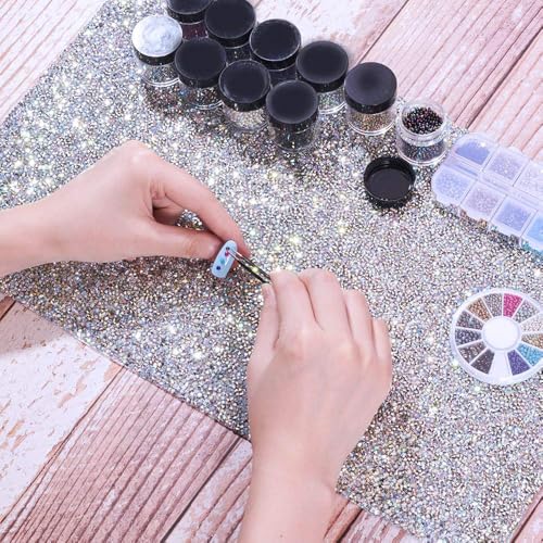 EBANKU Shiny Nail Table Mat, Nail Art Hand Rest Pad for Nail Art Cushion Pillow, Washable Portable Manicure Tool Salon Practice Hand Holder（Silver） - color: Silver