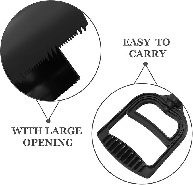ifundom Pet Poop Picker with Long Handle, Black Dog Pooper Scooper, Portable Pet Waste Cleaning Tool for Outdoor Use Random Color