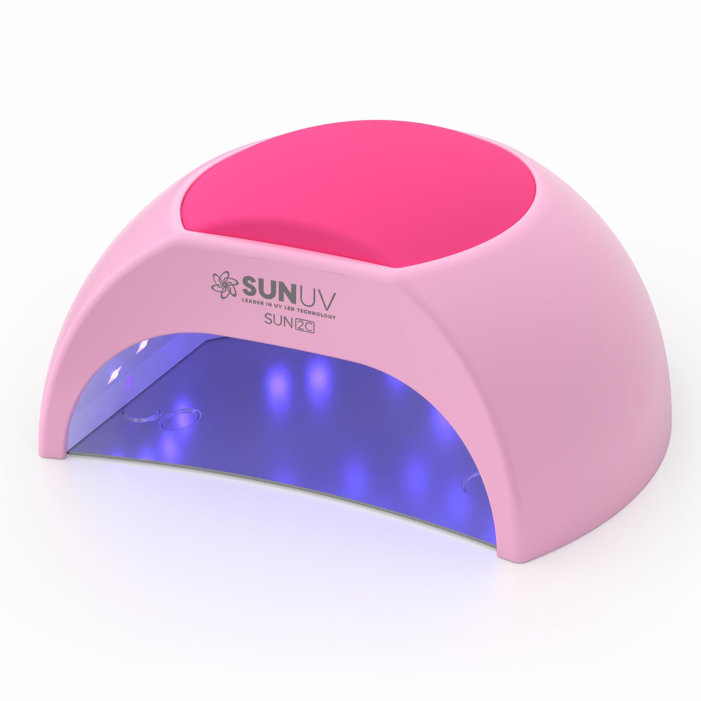 SUNUV UV LED Nail Lamp with 4 Timer Settings, 33 LEDs Nail Dryer Compatible with All Gel Polish, Auto Sensor Removable Base SUN2C Pink