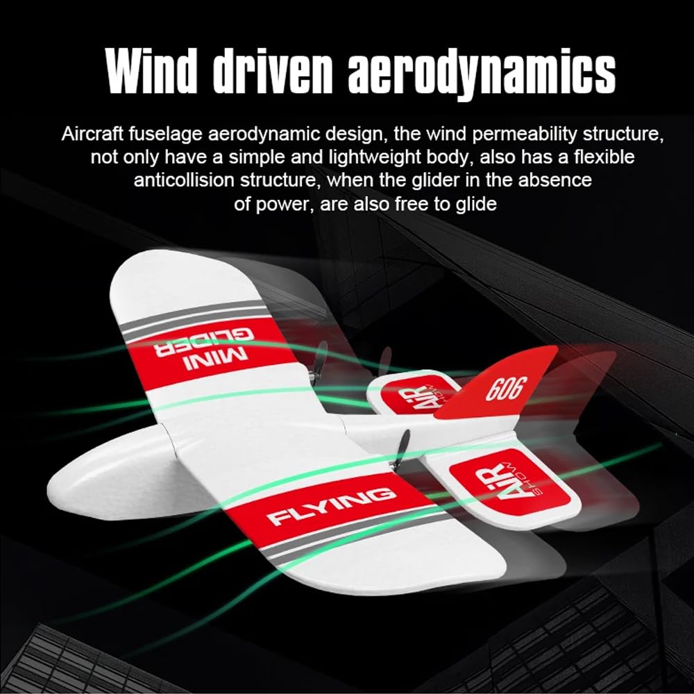 GoolRC KF606 RC Plane, 2.4Ghz Remote Control Airplane, EPP Foam Fixed Wing Plane, RTF Ready to Fly Gliding Aircraft Model Toys with 3 Battery for Beginner