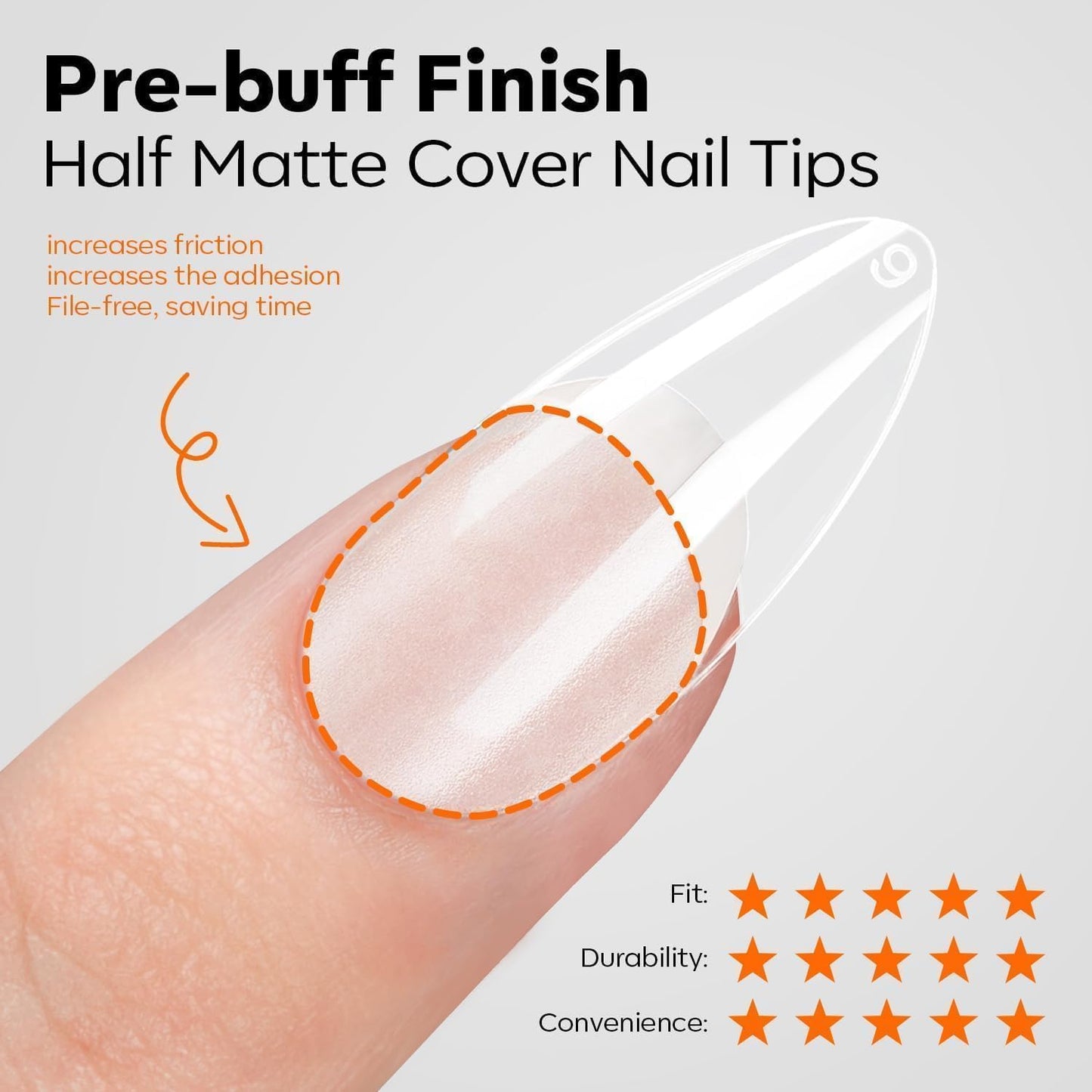 modelones X Nail Gel Kit Almond, Upgrade 15Sizes Fake Nails, 9-in-One Glue Dehydrator & Mini U V Light Clipper, 510Pcs Medium Almond Press on Tips for Extension DIY Salon Home Gift