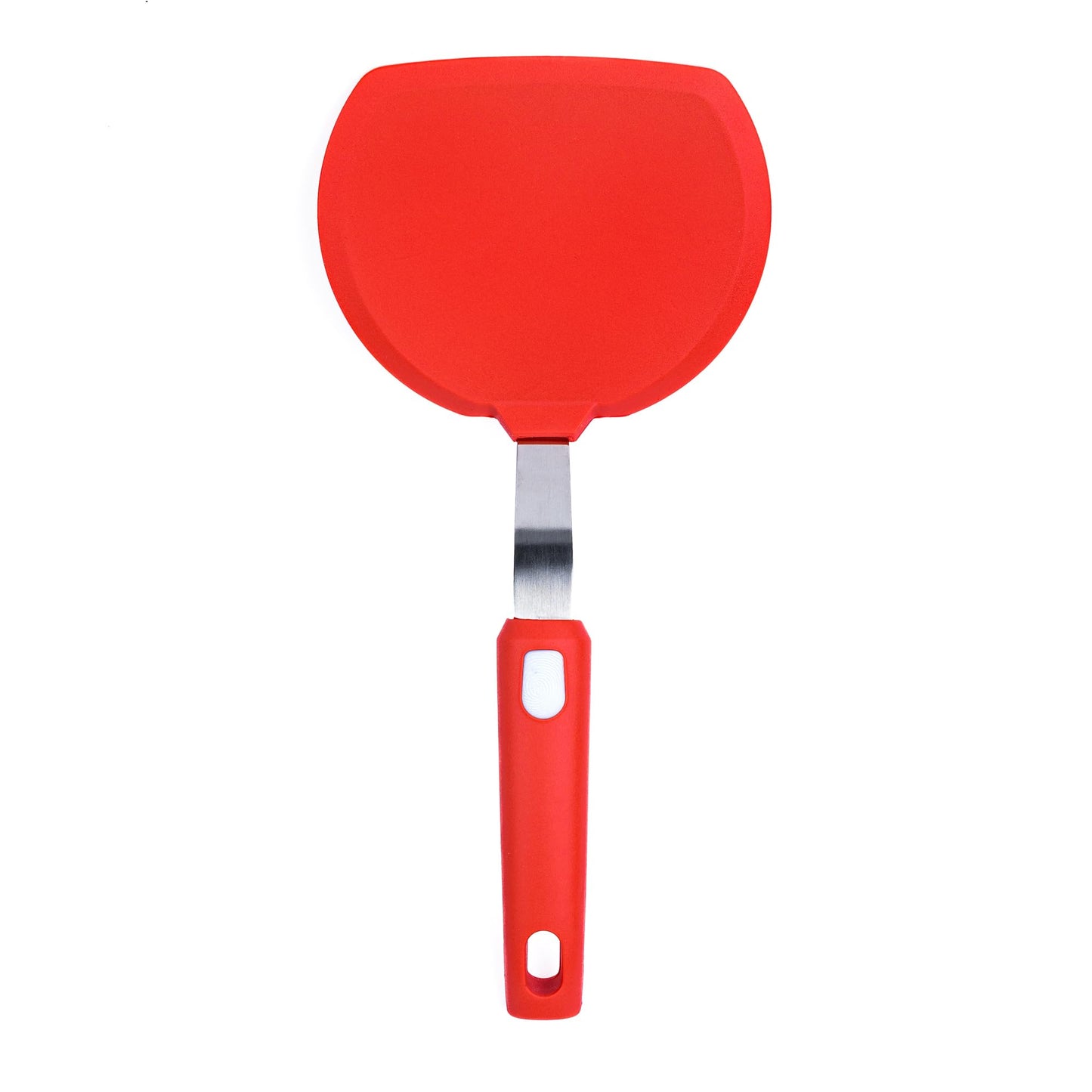 Dalup Enterprises Wide Silicone Pancake Spatula – Large Heat-Resistant Turner for Cooking | Nonstick Safe | Stainless-Steel Reinforced Core & Easy-Grip Handle