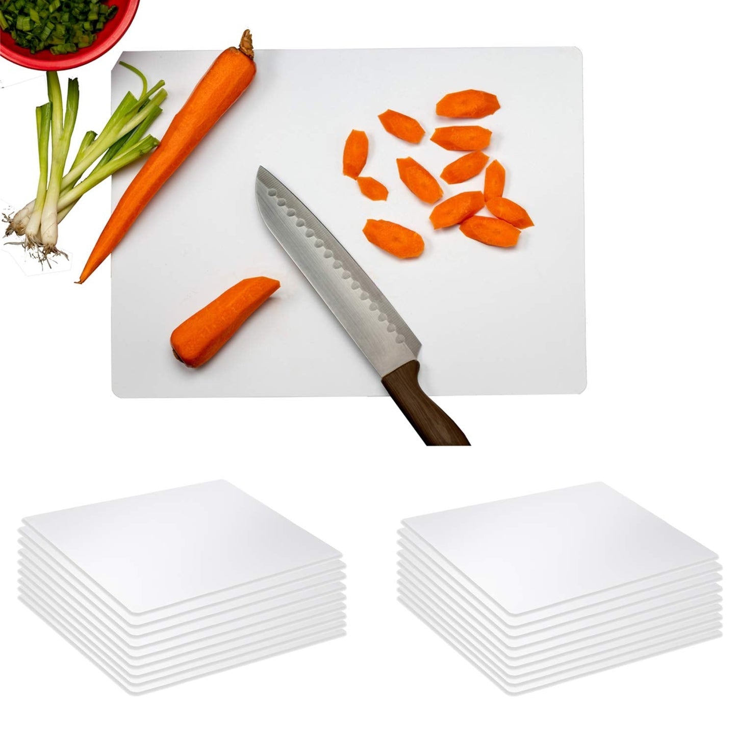 Crown Display 25 Count Premium Quality Disposable Cutting Boards ~17 Inch X 12 Inch Disposable Sheets For Kitchen And Commercial Use ~ Patent Pending ~ Recyclable Disposable Cutting Board Sheets