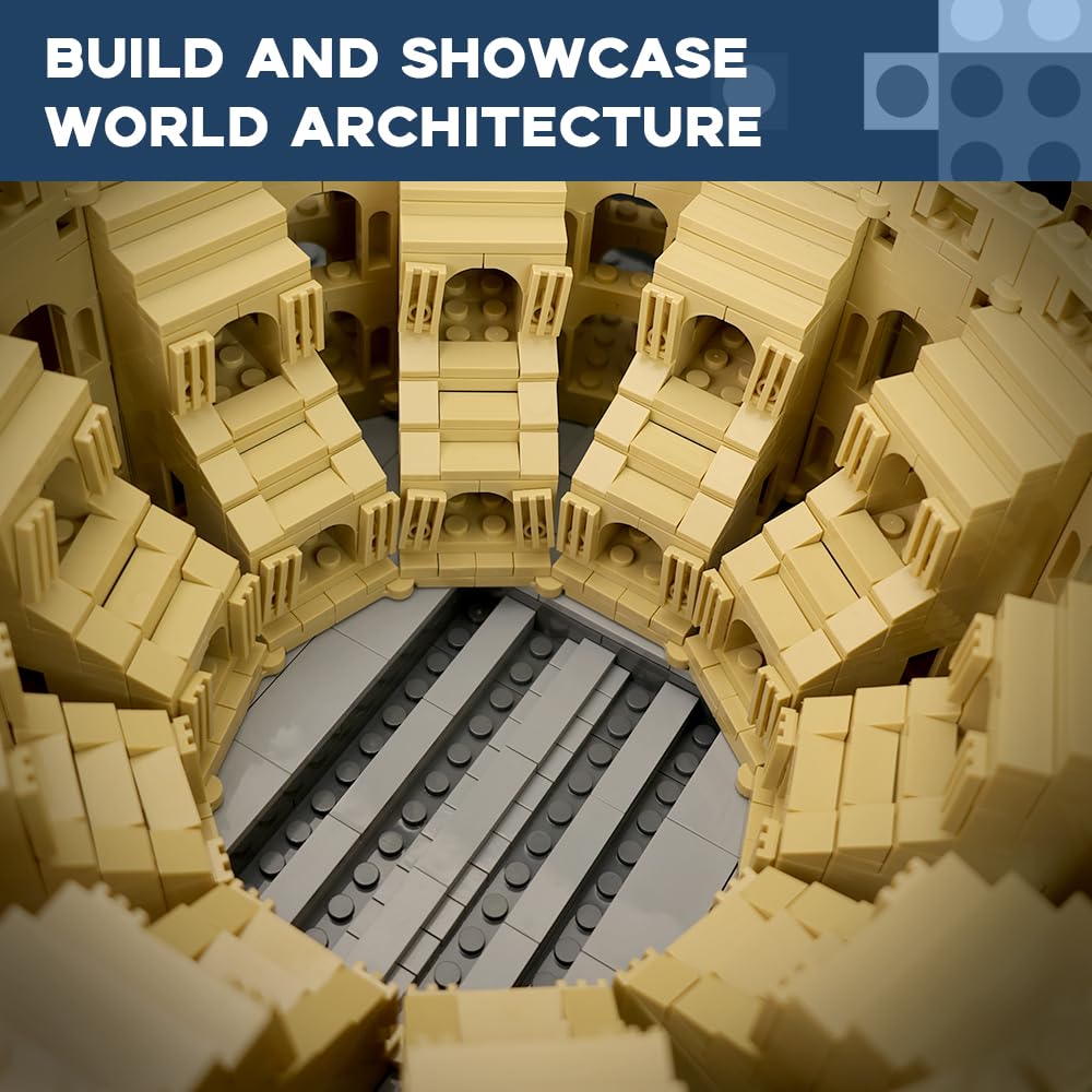 ArtorBricks Architectural The Roman Colosseum Building Large Collection Building Set Model Kit and Gift for Adults(1758Pieces)