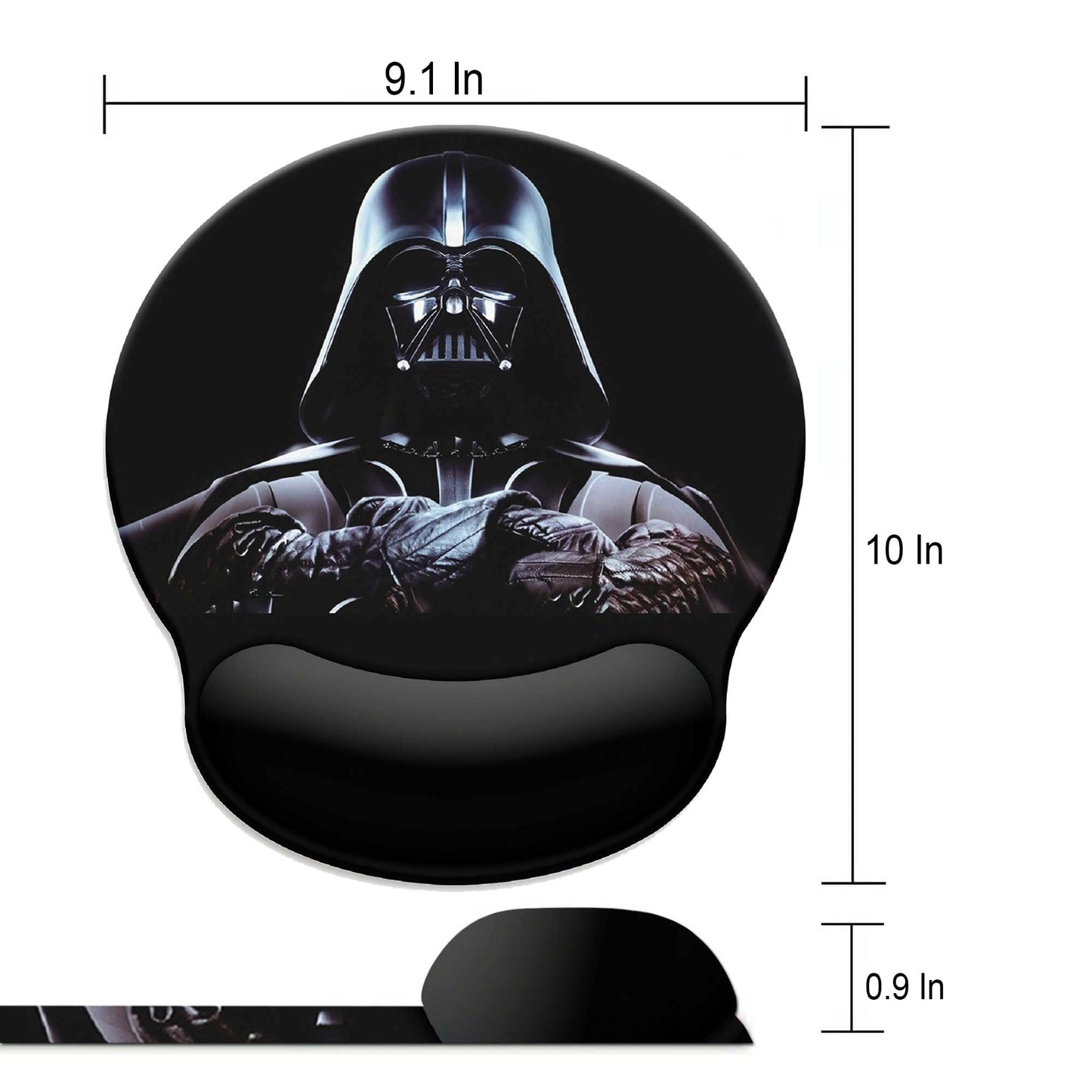Black Mouse Pad with Wrist Rest,Non-Slip Rubber Base for Comfortable Gaming Mousepad - Ergonomic Mouse Pad with Wrist Support Suitable for Laptop Desktop and Work, Office Desk Accessory
