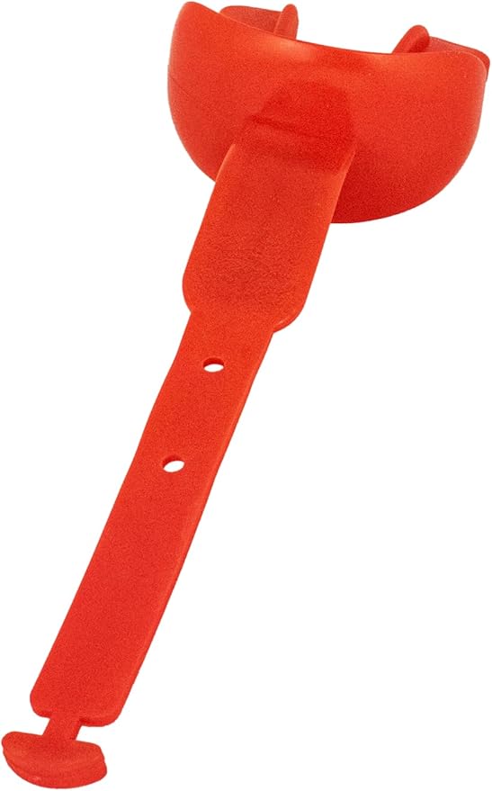 DAMAGE CONTROL Mouthguard with Permanent Helmet Strap, Youth Mouth Guard to Protect Lips & Teeth, No Boiling Pacifier, Breathable Binky Mouthpiece, Football Mouthpiece, Works with Braces (Red)