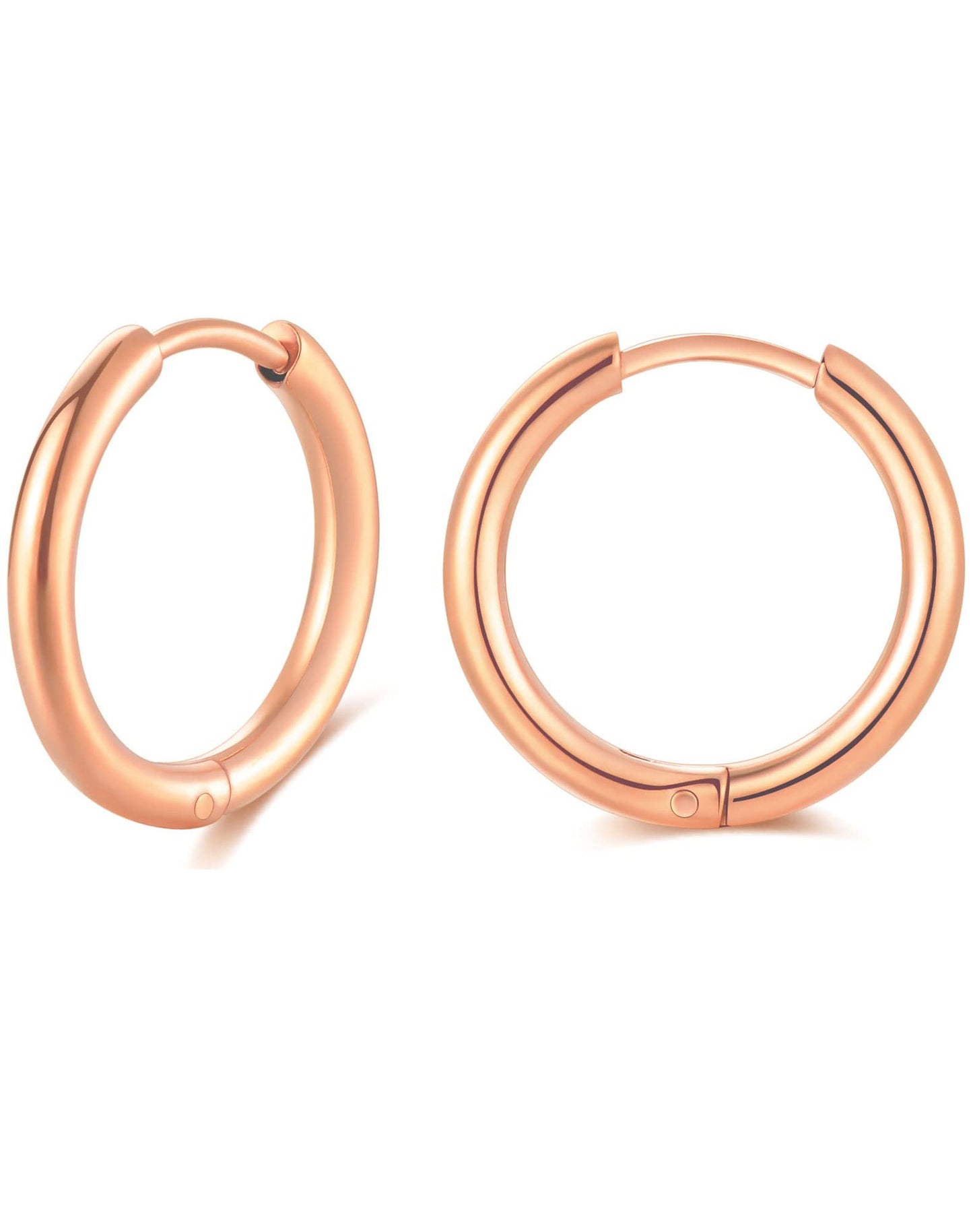 Gabry&jwl 14mm Rose Gold Hypoallergenic Stainless Steel Cartilage Hoop Earrings