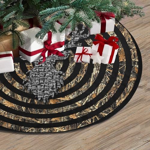 36 Camo Deer US Flag Halloween Christmas Tree Skirt 3 ft