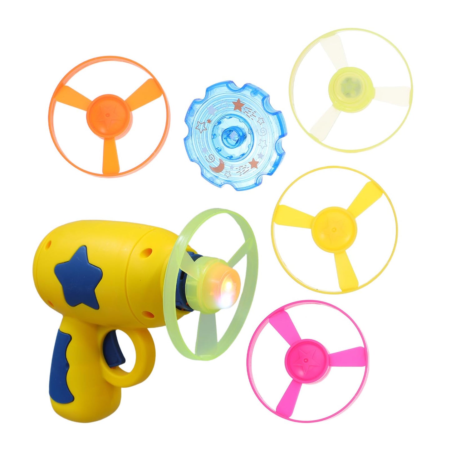 Garneck 1set Interactive Kitten Flying with Led Propellers - Cat Enrichment Chase for Indoor and Outdoor Play - Flying Saucer Launcher for Kitten Training