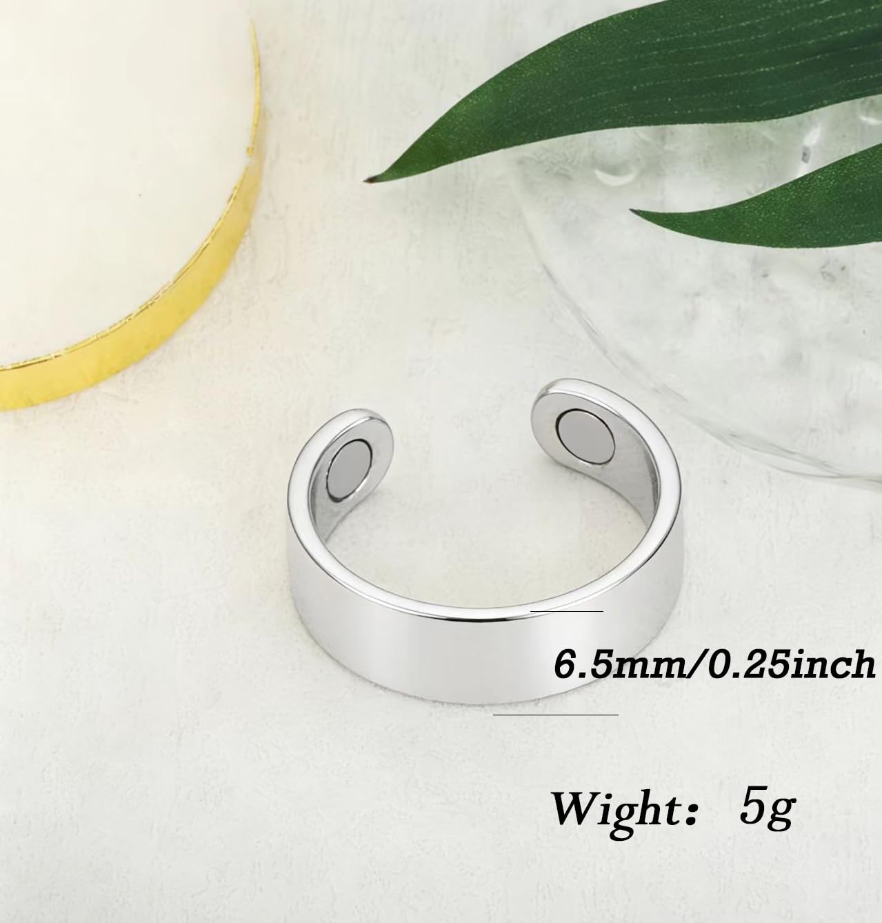TiFluFlue Kalm Bracelet Ring Set for Women (Silver)