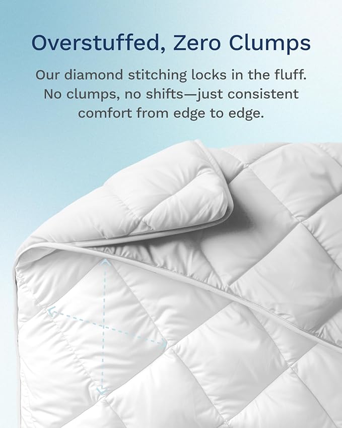 ViscoSoft Queen/Short Queen Microfiber All Seasons Down Alternative Quilted Comforter - Cooling Breathable Premium Soft Reversible Microfiber Duvet Blanket