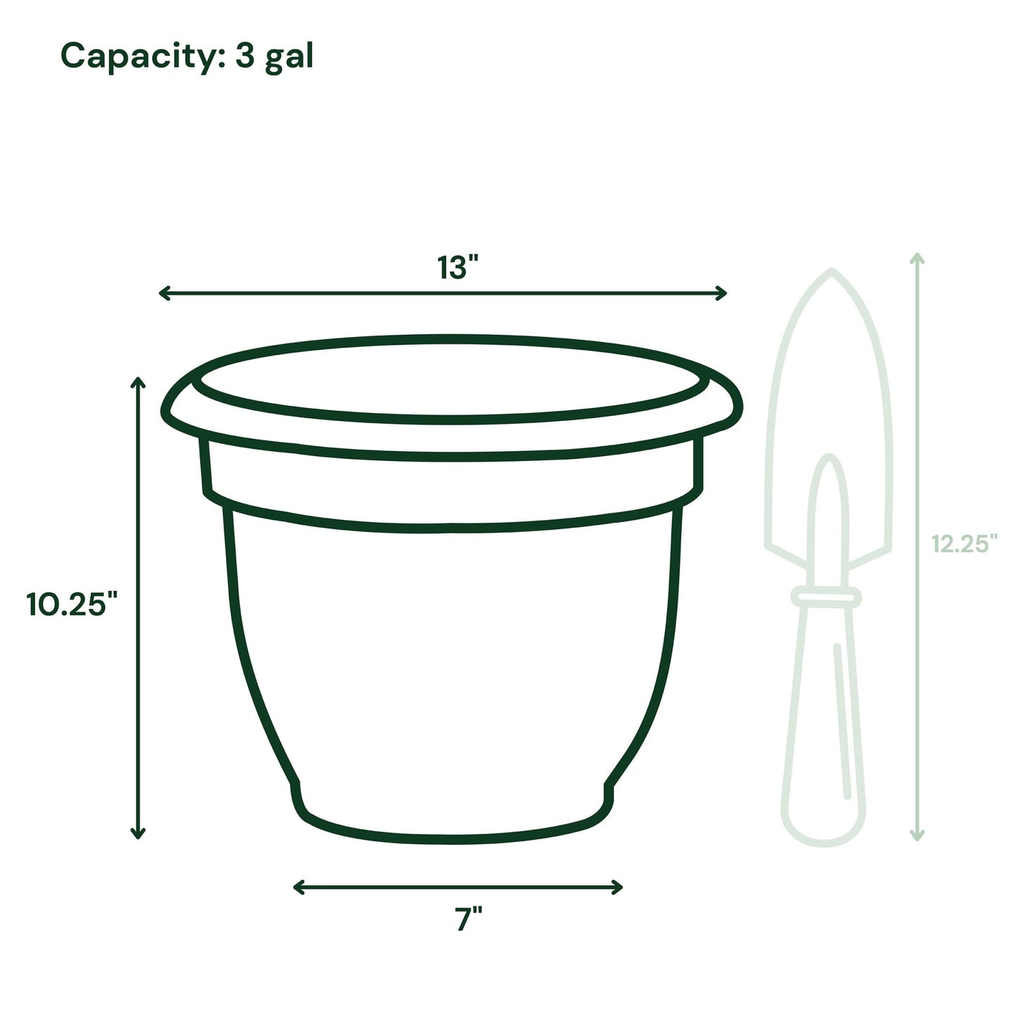 Bloem Ariana 12" Self-Watering Plastic Planter - Rolled Rim Indoor/Outdoor Garden Pot, Dusty Rose, 2-Pack