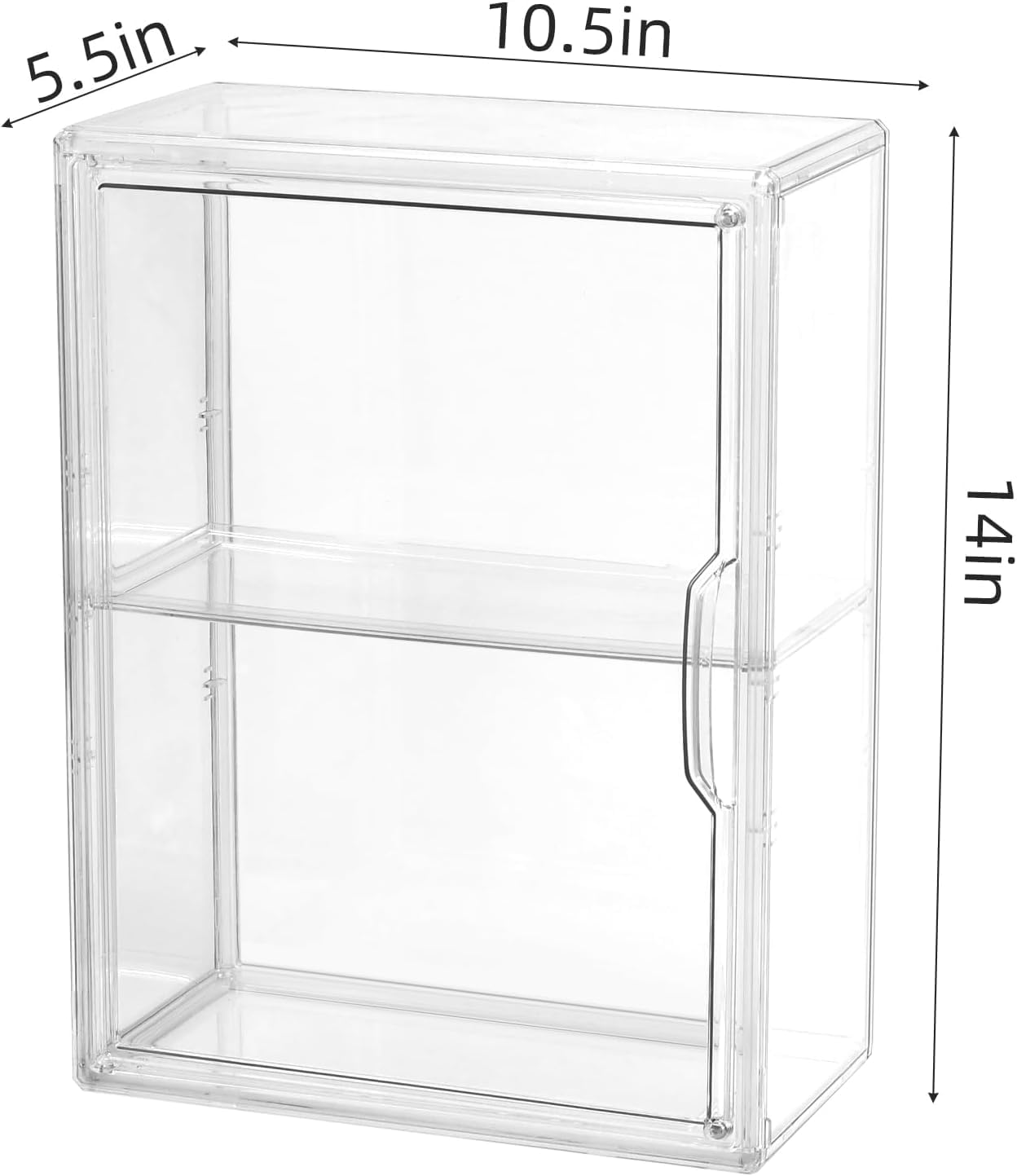Mini Greenhouse for Indoor, Clear Stackable Green House with Magnetic Waterproof Door for Small Plants, 14”x10.5”x5.5”