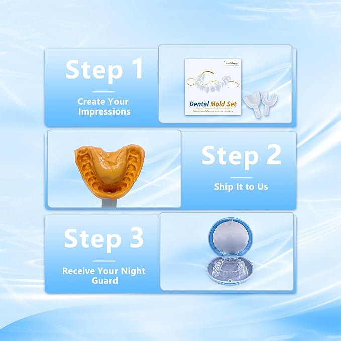 Custom Night Guard for Bruxism, Teeth Grinding– Bite Mouth Guard for Nighttime Clenching – Suitable for Adults and Kids