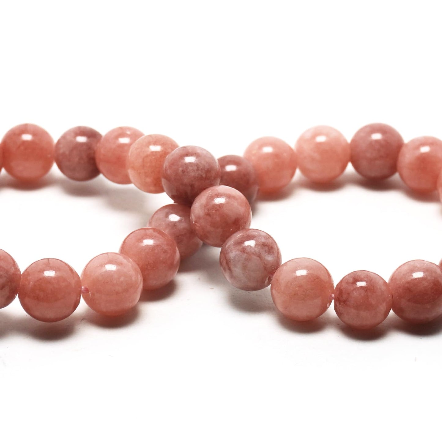 DIQIO Jade Stone Beads for Jewelry Making - 6mm Gemstone Round Loose Beads for Bracelets(58-60pcs, Orange Gemstone)