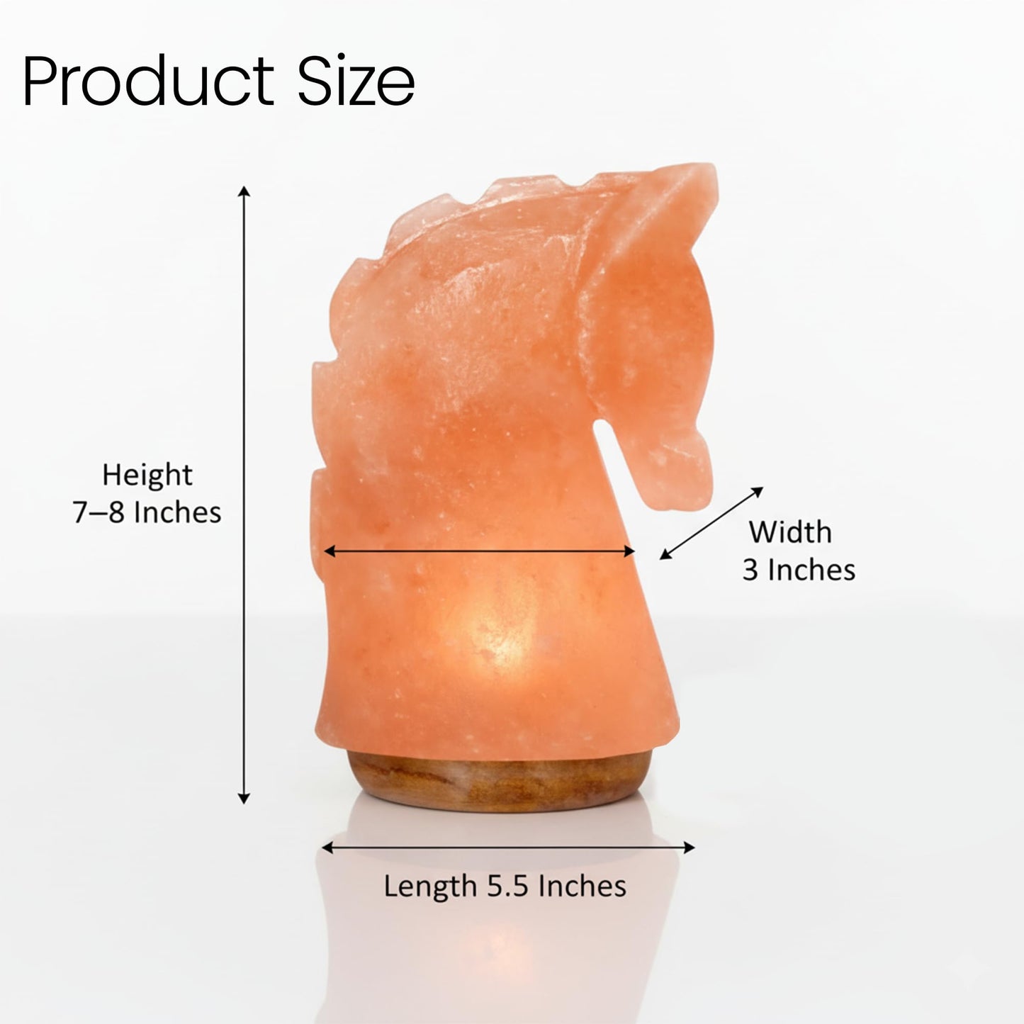 Himalayan Salt Lamp, Horse Shape with Dimmer – Hand Carved Natural Pink Crystal Rock Lamp for Home Décor, Relaxing Light for Bedroom, Living Room, or Office – Unique Gift Idea