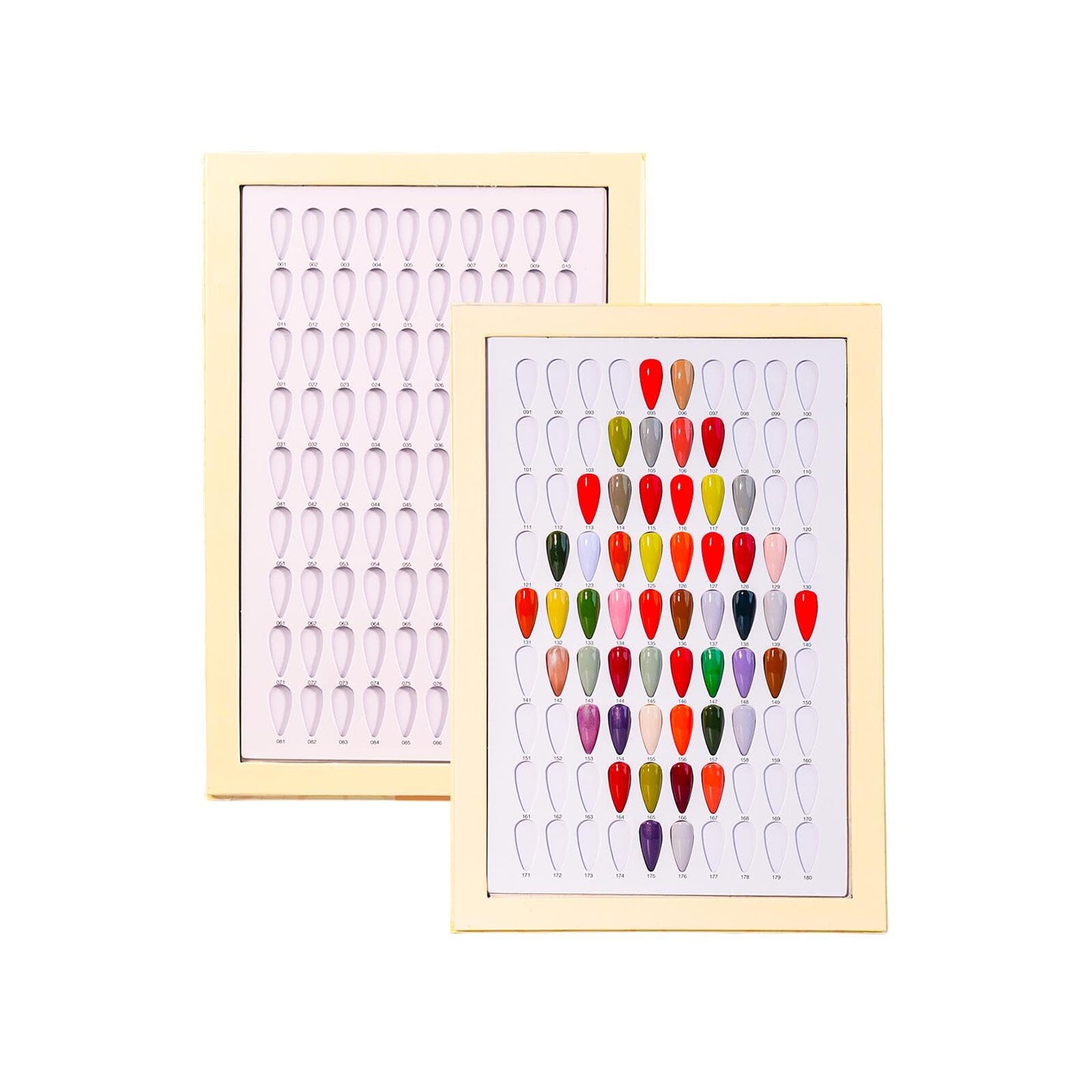 Acycoin2A 180 Nail Color Display Book Chart with 240 Nail Tips (B Style)