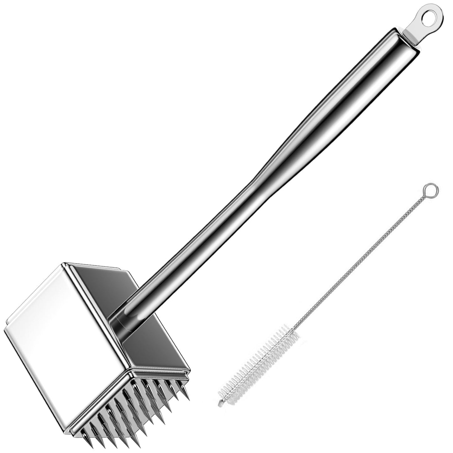 316 Stainless Steel 3in1 Meat Tenderizer Tool, BOMANSI BOMS Heavy Duty 1.52lb Meat Mallet Hammer Pounder Ideal for Tenderizing Steak, Poultry & Chicken Cutlet, Dishwasher Safe