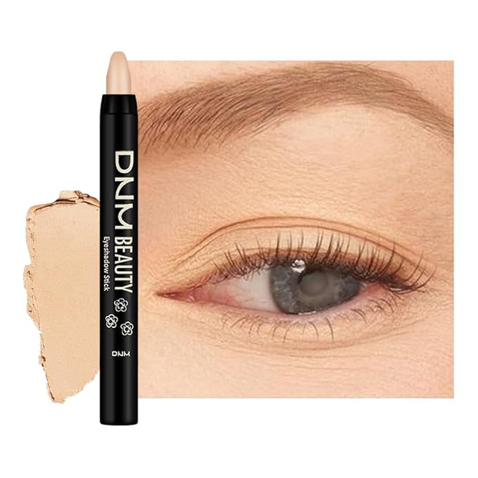 evpct Beige Matte Cream Eye Shadow Sticks Brightener Pencils for Women, Beige Yellow Silky Eyeshadow Applicator Stick Pen Waterproof, Blendable Crease-Proof Stick Eyeshadow Matte Eye Makeup 59