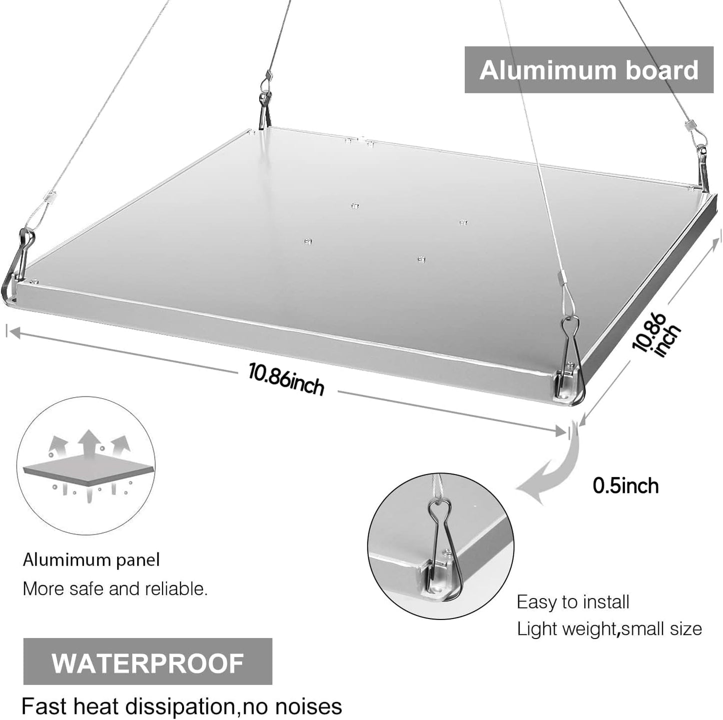 LED Grow Light for Indoor Plants Full Spectrum Plant Light for Seedling, Hydroponic, Greenhouse, Succulents, Flower