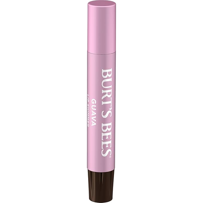 Burt's Bees Shimmer Lip Tint Set, Tinted Lip Balm Stick, Moisturizing for All Day Hydration with Natural Origin Glowy Pigmented Finish & Buildable Color, Guava (4-Pack)