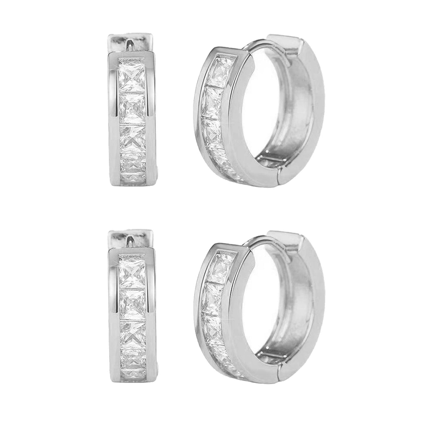 Histone Lymphatic Earring For Women, Lovefinity™ Honorable Joy Halolux Lymphvity Magnetotherapy Germanium Earrings Hoop Jewelry Gifts (Silver+Silver)