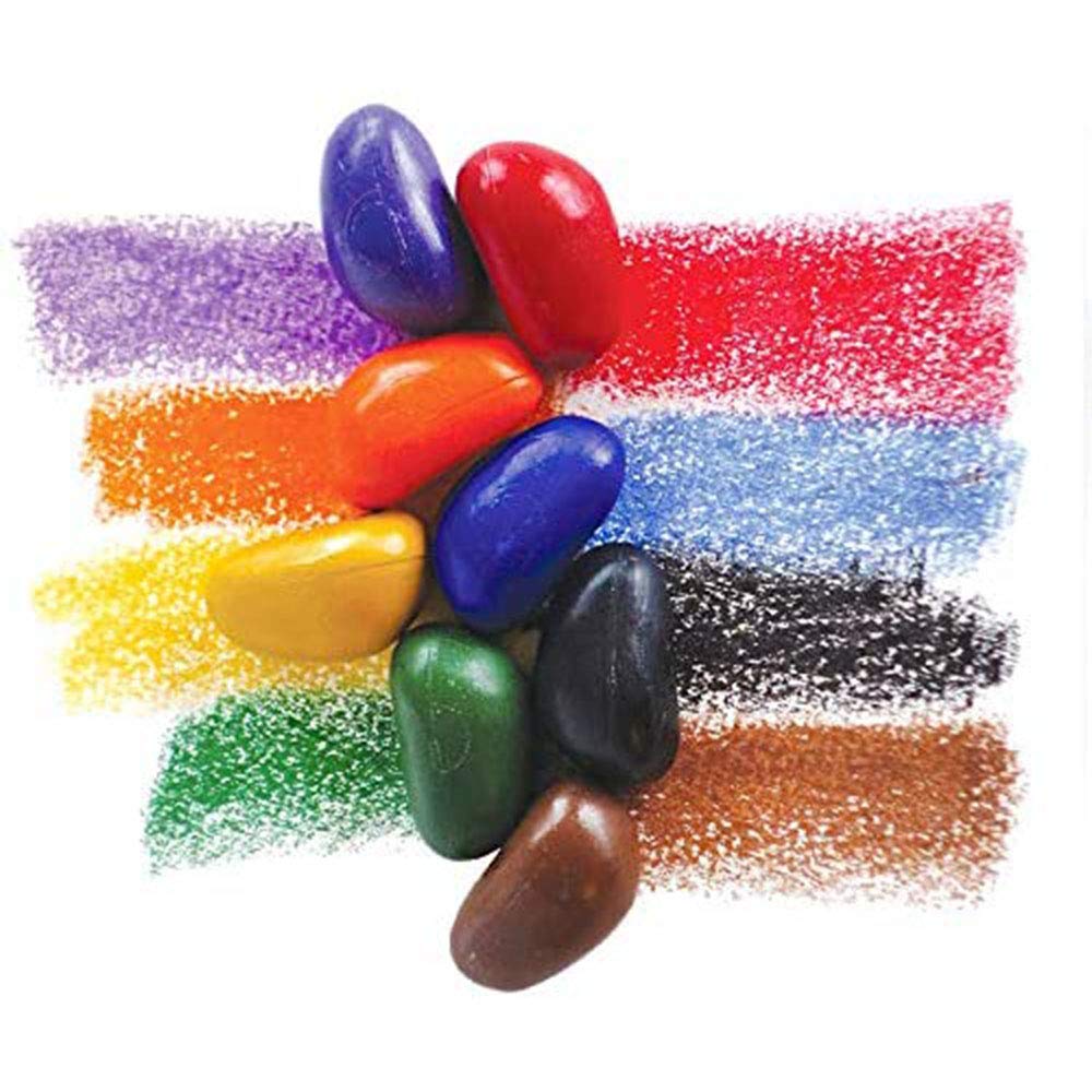 Crayon Rocks, Crayons in a Rock Shape, 32 Count, Tripod Grip Made for Handwriting Development in Kids and Toddlers, Fun & Educational, Creative Activity, Comes in a Muslin Bag - 32 Colors