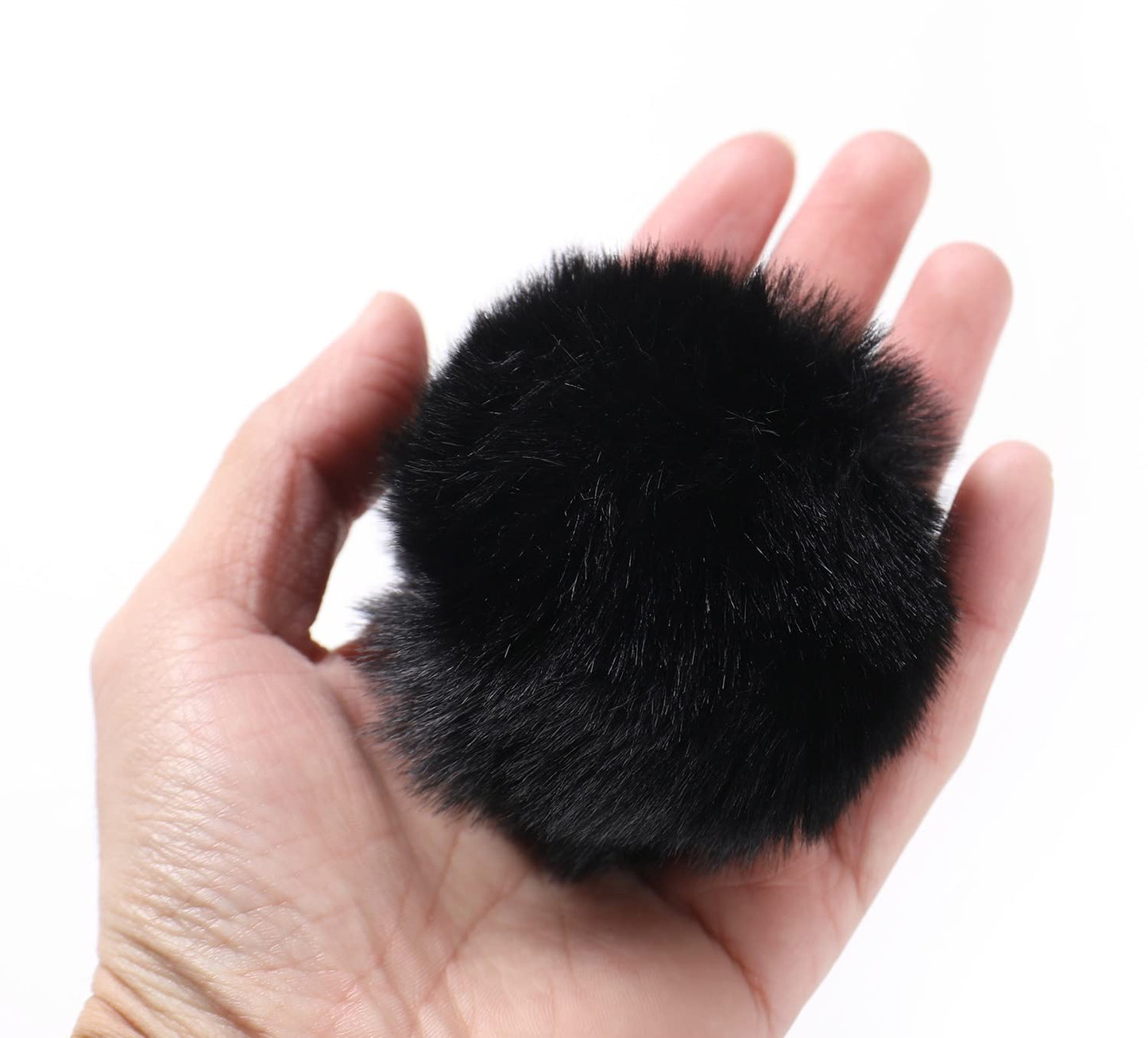 Craft Pom Pom Balls,Large Black Poms Costume Accessory, Pom pom Balls for Arts and DIY Creative Crafts Decorations,Black,3 Inches,20 Pieces.