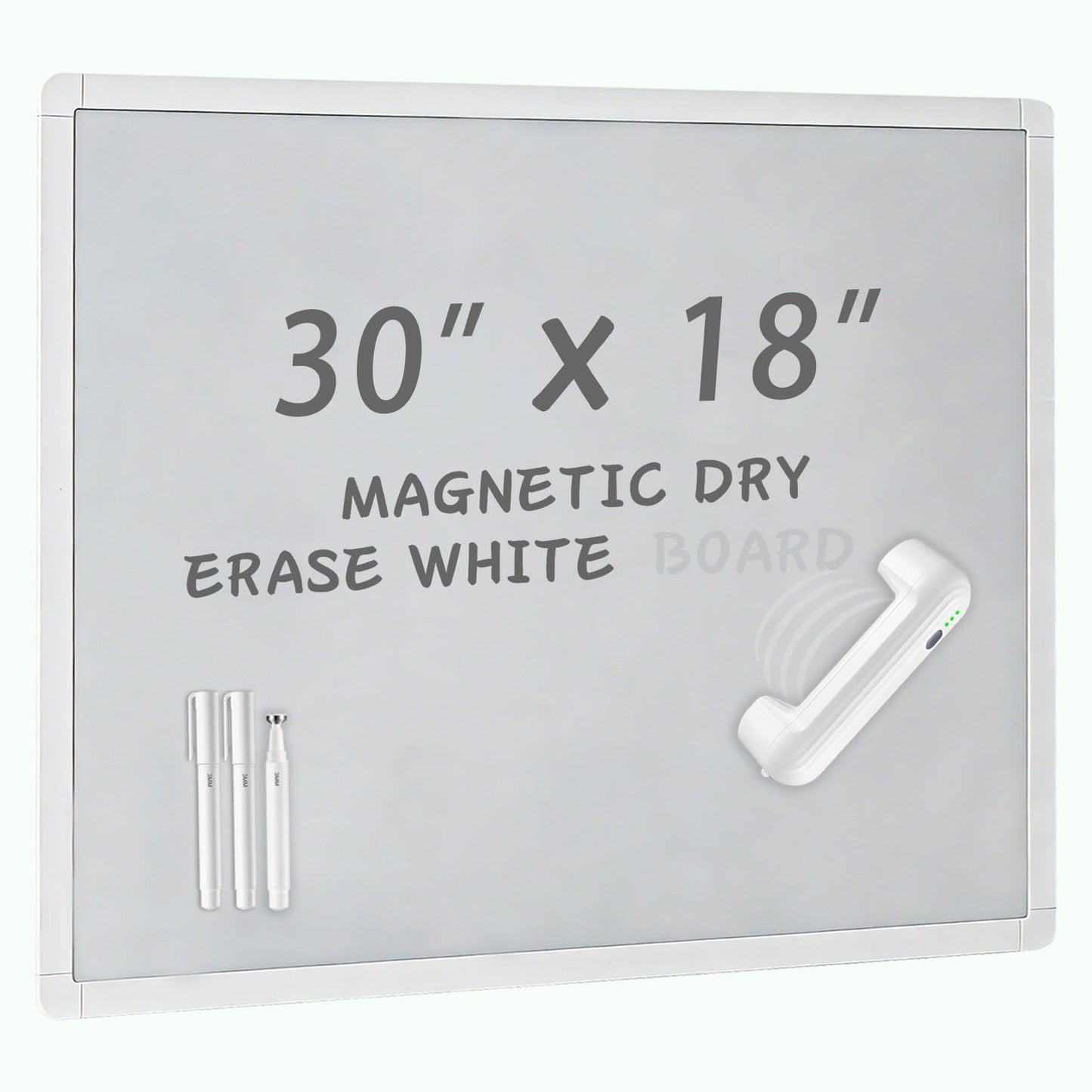 UNCLE BOARD 30 inch x 18 inch Magnetic Whiteboard for Wall – Nano Capsule Surface, Smooth Writing & Easy Erasing, Aluminum Frame, Hanging for Office School Home. Planning Drawing Memo Teaching.