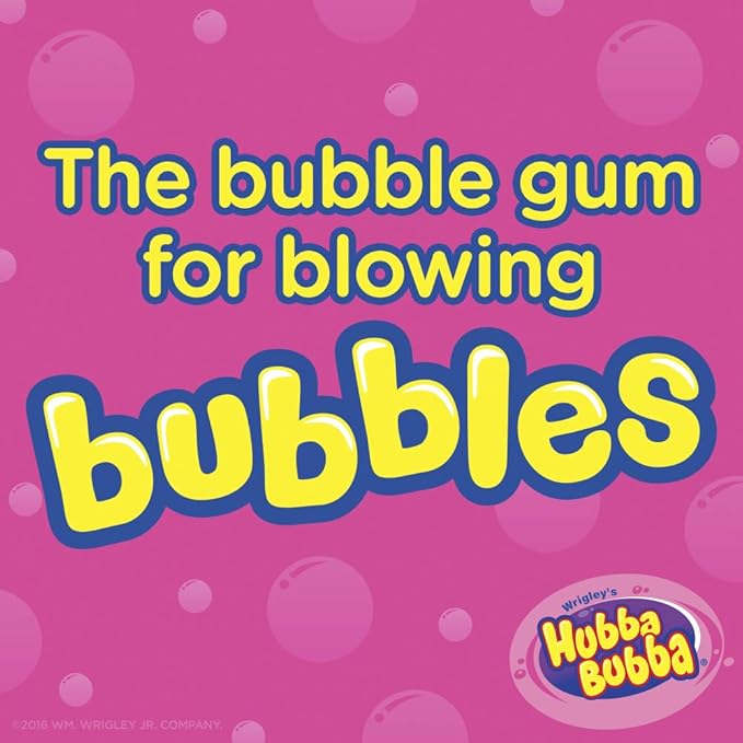 HUBBA BUBBA Bubble Gum Tape - Original Chewing Gum Bulk Pack, 2 oz, Pack of 6 Candy Bulk