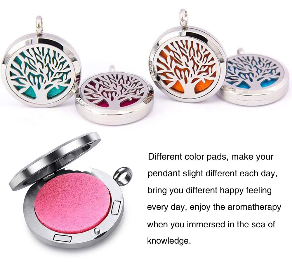 Aromatherapy Essential Oil Diffuser Necklace Stainless Steel lnspirational Locket Pendant(Celtic Knot)