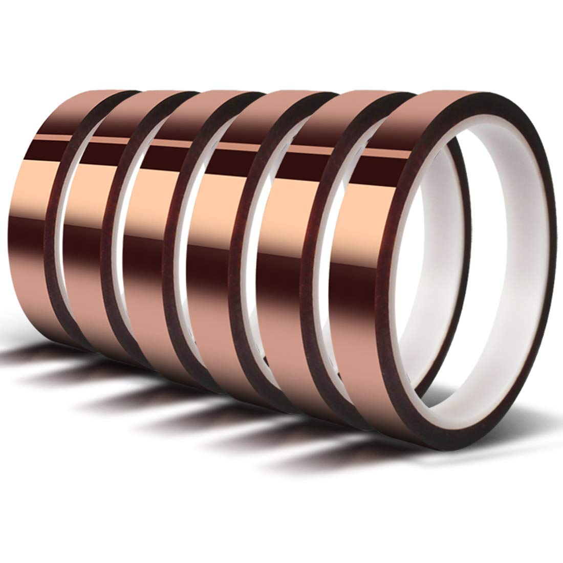 MEBMIK Heat Tape for Sublimation Transfer, Heat Resistant/Press, Adhesive Transfer Tape, Thermal, No Residue, 6 Rolls 10mm x33m(108ft)