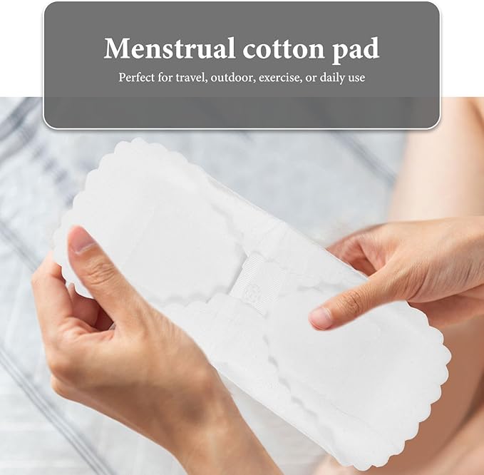 GLEAVI 10pcs Washable Menstrual Cloth Ultra Thin Sanitary Napkins Menstrual Panty Liners Reusable Menstrual Pads Fabric Tape Miss Waterproof Cotton Cloth Pregnant Woman White Cotton Pad