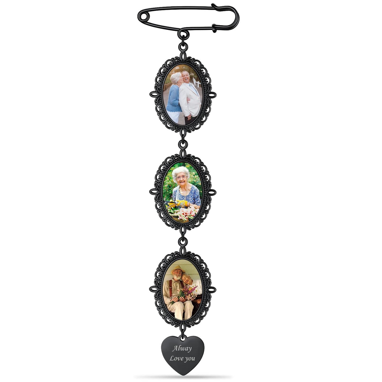 Custom4U Photo Charm for Wedding Bouquet Custom Memorial Wedding Gifts with Pictures