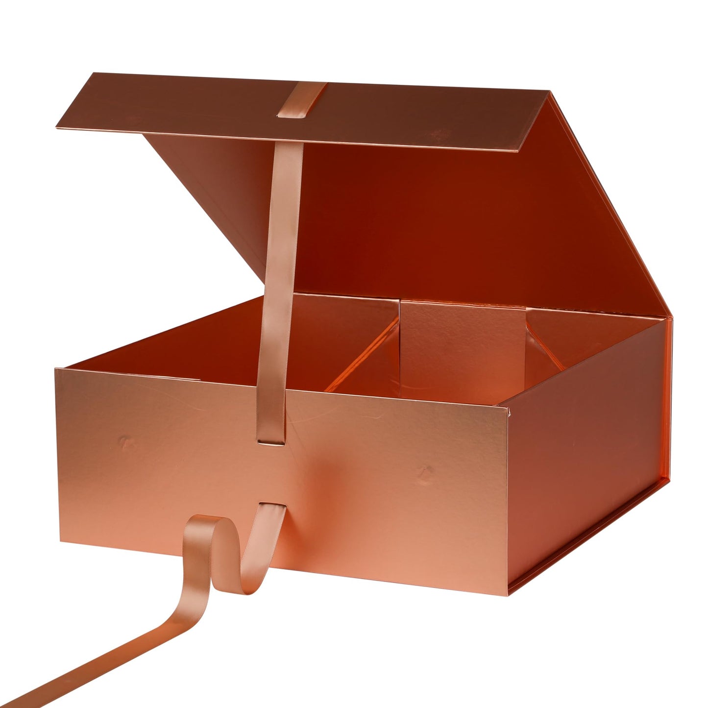 OEMVALATY Rose Gold Gift Box,16x16x6 Inches Gift Boxes with Lids for Presents with Magnetic Closure and Ribbon for Wedding,Storage,Birthday