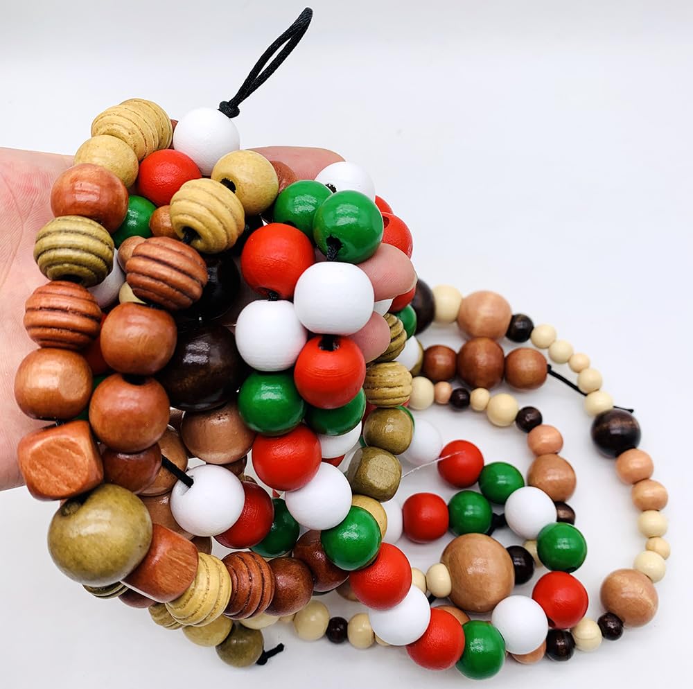 520pcs Wooden Beads for Jewelry Making Adults, Assorted Wood Beads for Jewelry Bracelets Necklace Earring Making DIY Craft Project