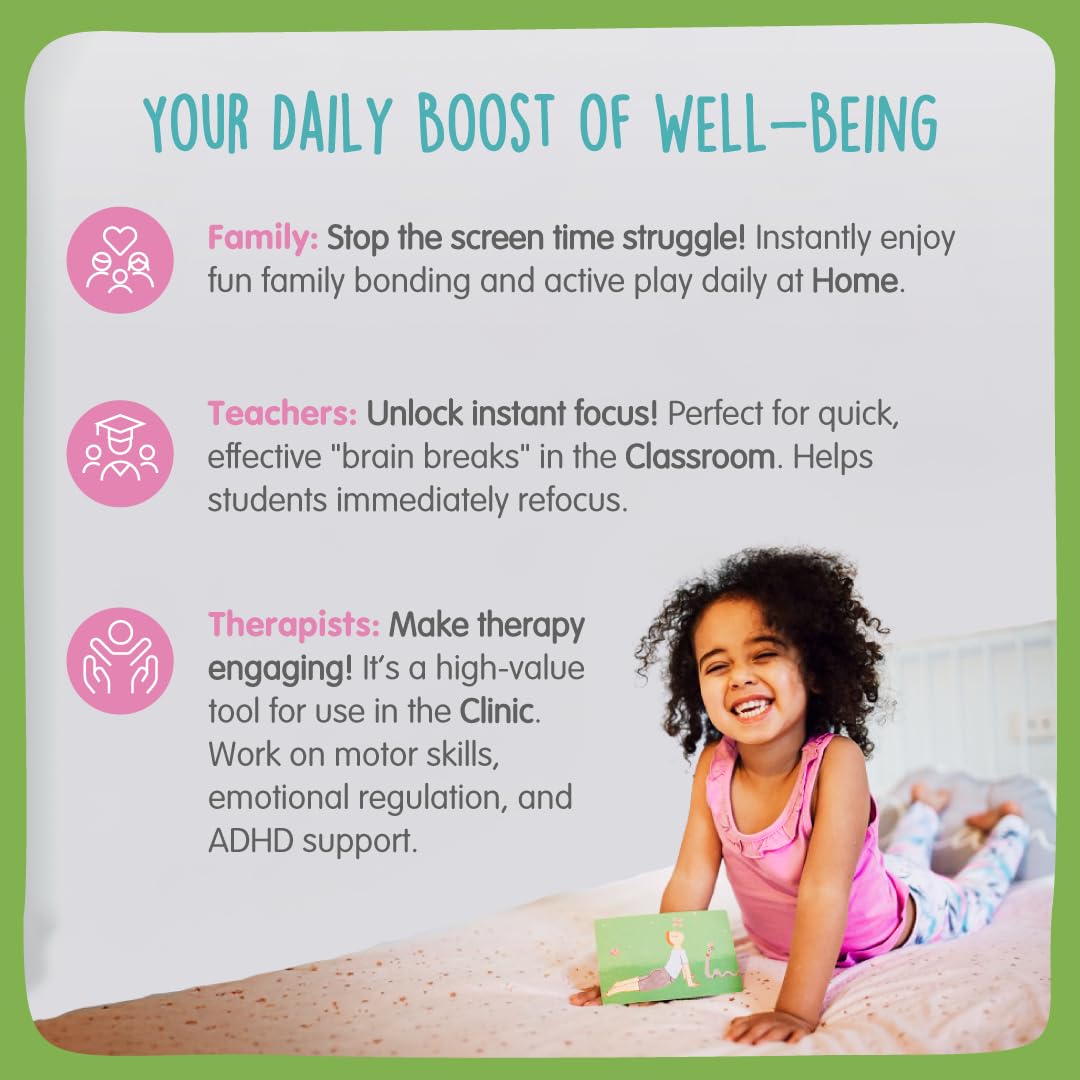 YOGi FUN Yogi Kit Card Game, 40 Yoga Cards Rhyming Game, Award Winning Educational Activities, Includes 2 Cardboard dice. for ADHD, Therapy, Montessori, Waldorf, Classroom
