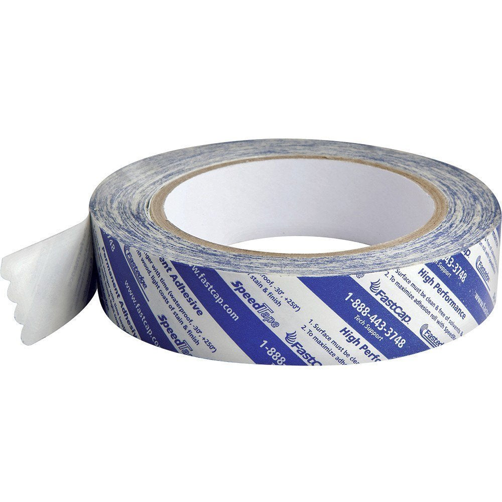 FastCap Peel and Stick SpeedTape Double Sided Adhesive Tape for Edge Banding - Wood Working Tools for Home Repair and Home Improvement - 1" x 50' - 98224