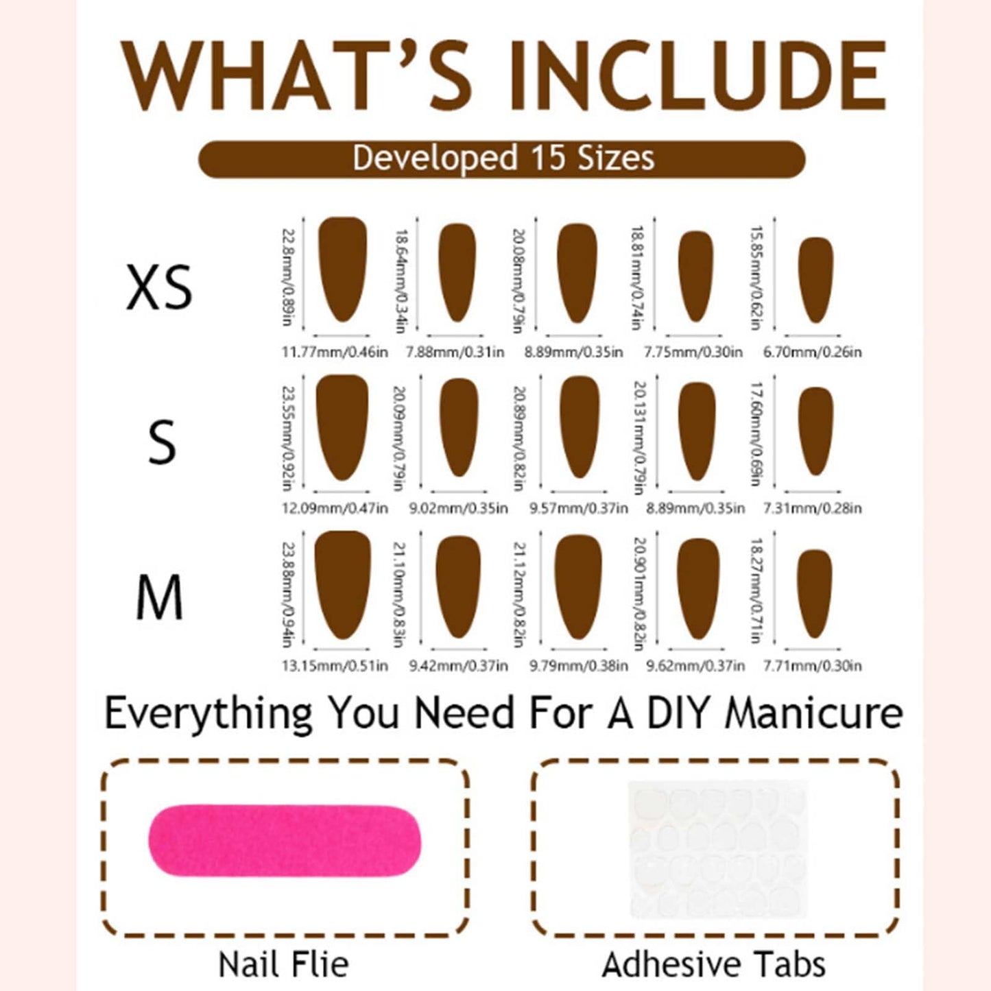 DANMANR Short Press on Nails Almond Fake Nails Full Cover French Whale Acrylic 3D Pearl Shell False Nails for Women and Girls 24PCS